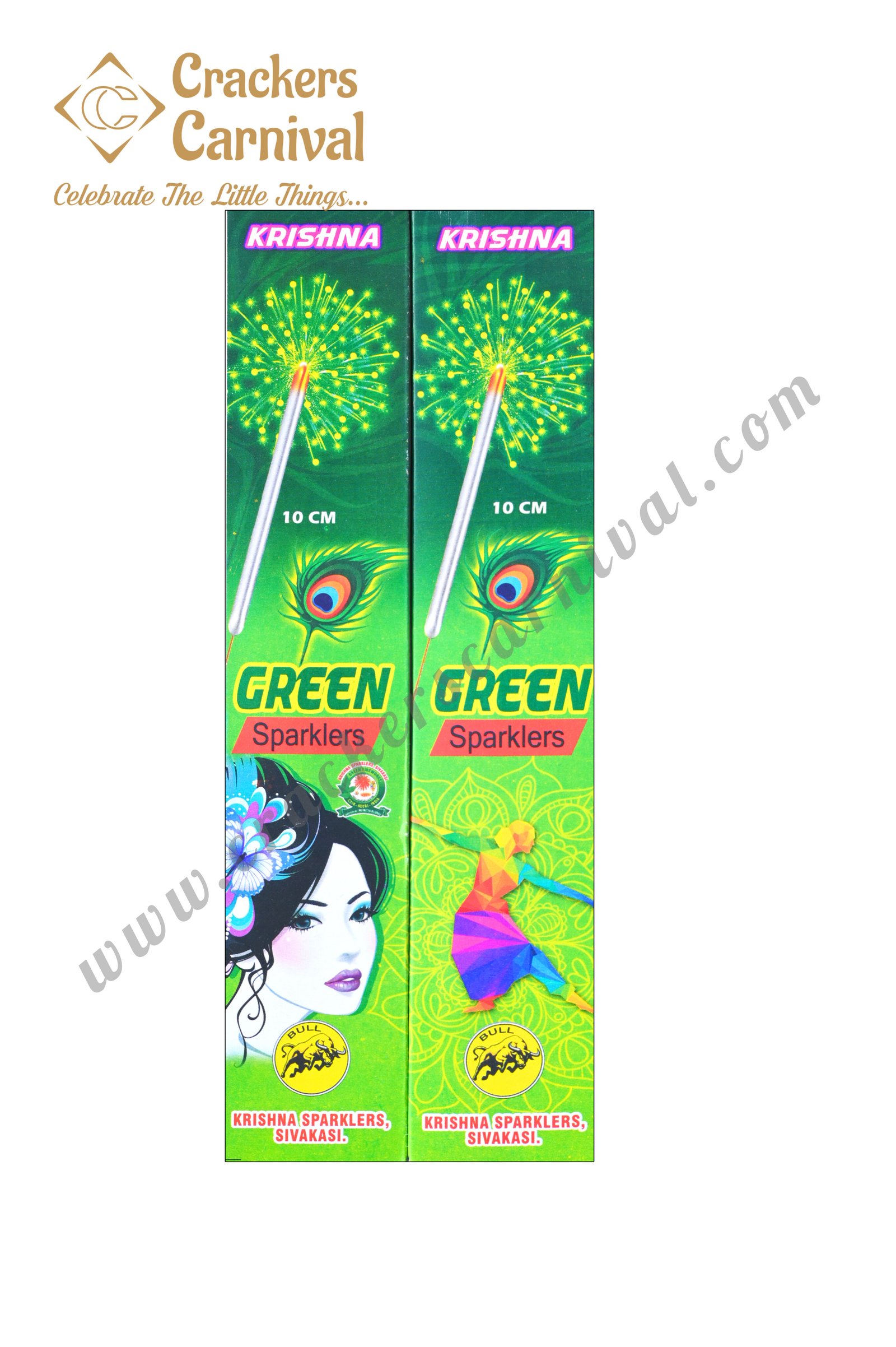 15 Cm Green Sparklers